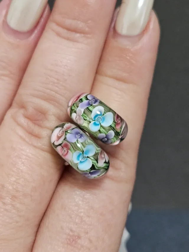 Charms Cristal Murano Flores Primavera