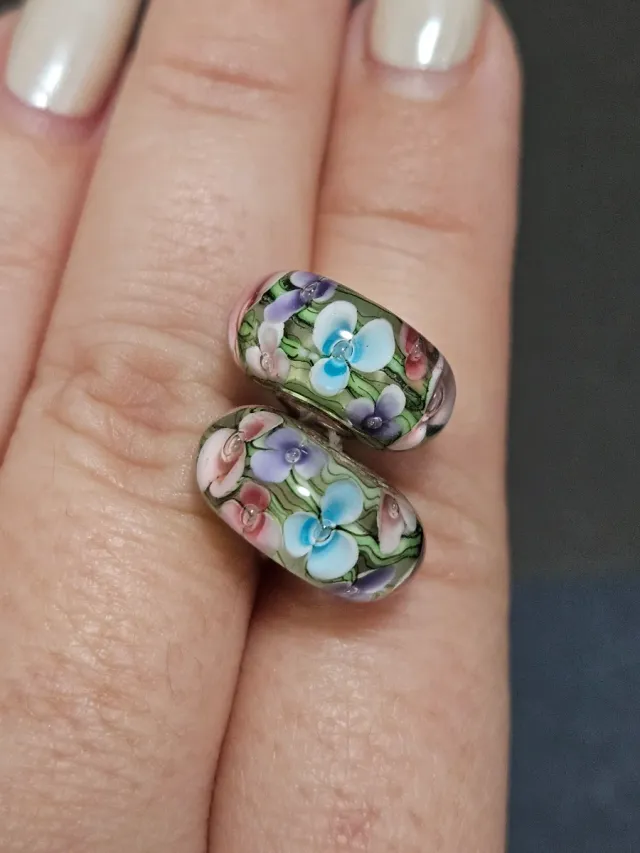 Charms Cristal Murano Flores Primavera