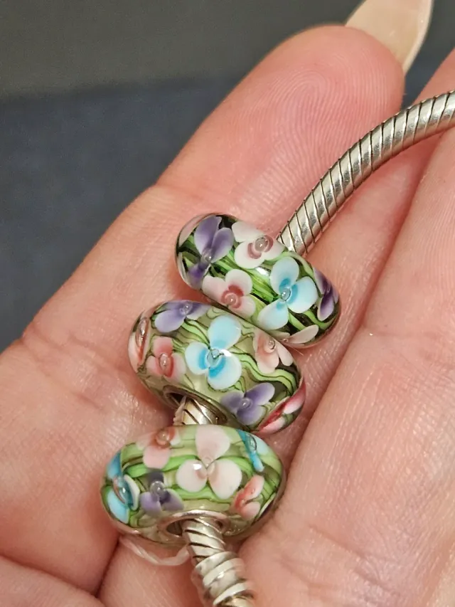 Charms Cristal Murano Flores Primavera