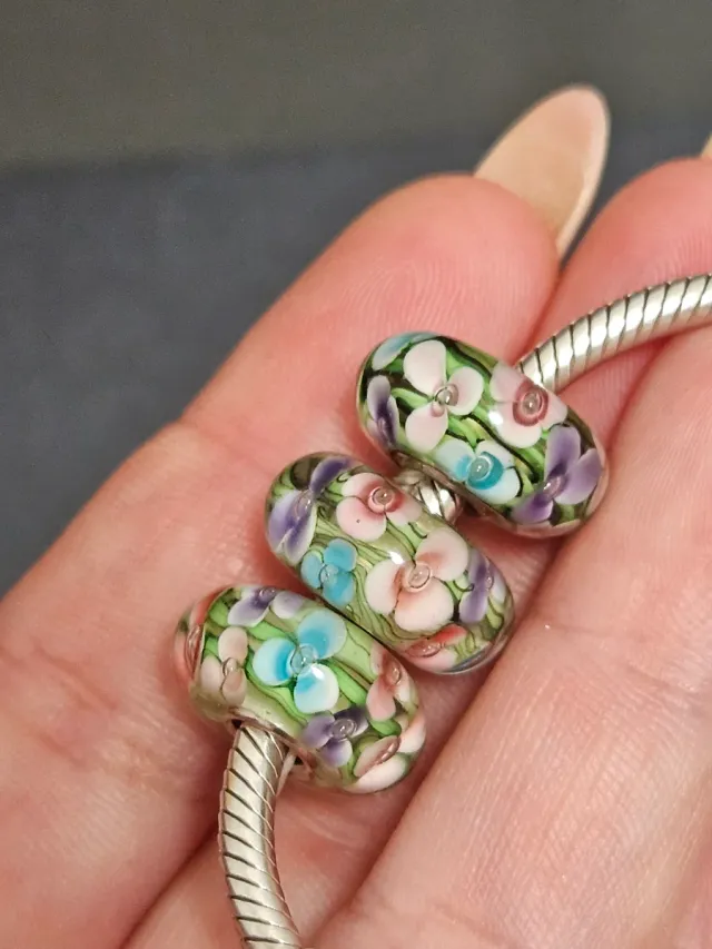 Charms Cristal Murano Flores Primavera