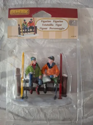 Lemax Coppia Sciatori In Attesa