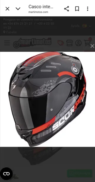Casco Scorpion 520 Evo Air Titan, Talla S.