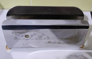 Portatovaglioli in acciaio 18/10 con decoro