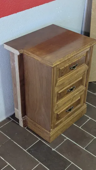 Pareja Mesitas Noche Vintage Madera