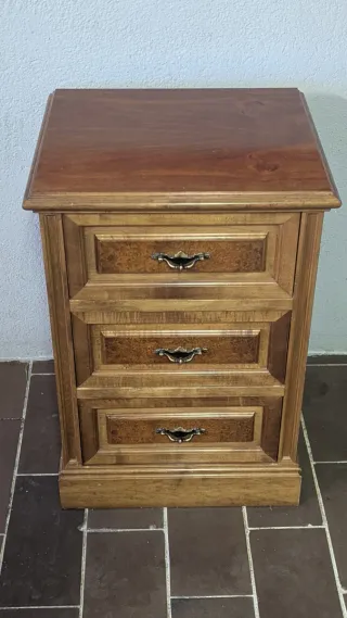 Pareja Mesitas Noche Vintage Madera