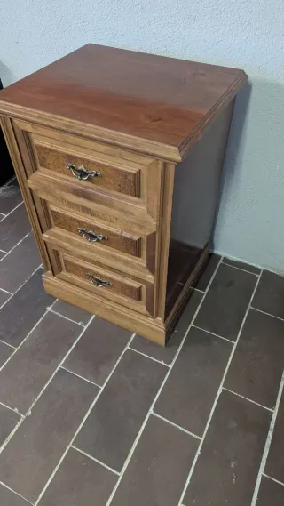 Pareja Mesitas Noche Vintage Madera