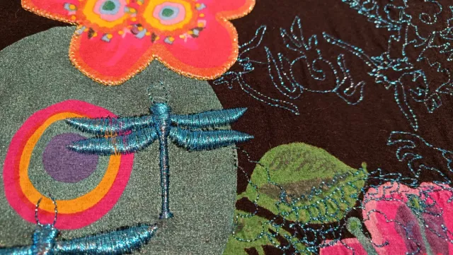 Vestido Desigual Negro Multicolor