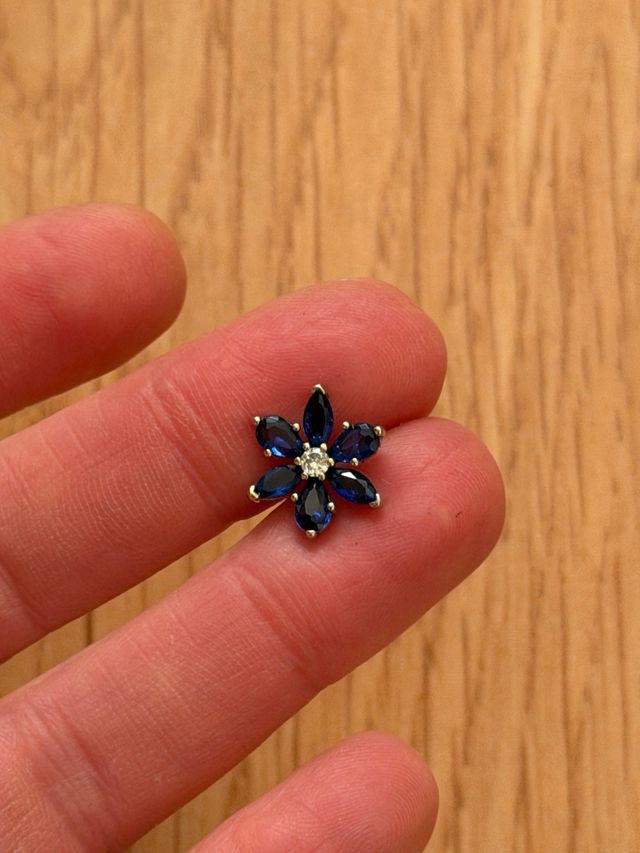 Pendiente Pandora Flor Azul