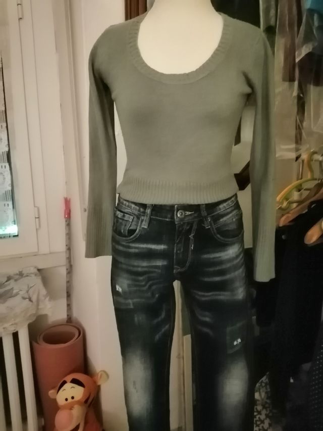 jeans con maglioncino
