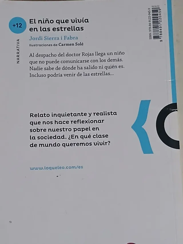 "El niñoque vivía en las estrellas"librode lectura