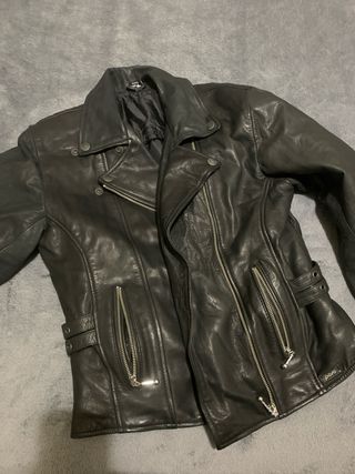 Chaqueta de cuero mujer Polo Negra