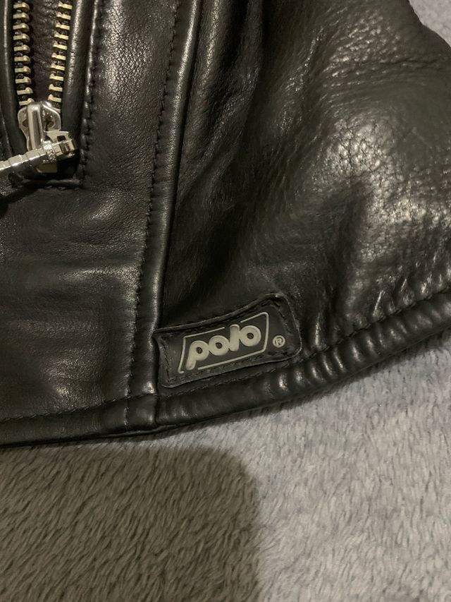 Chaqueta de cuero mujer Polo Negra