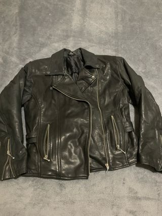 Chaqueta de cuero mujer Polo Negra