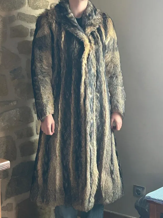 Abrigo de piel natural