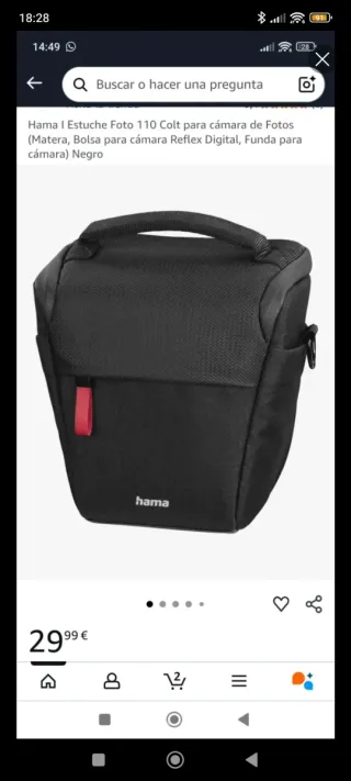 Funda Mochila Hama para cámaras SONY CANON ETC