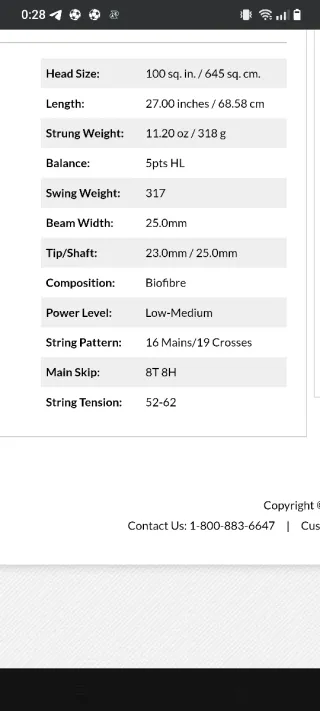 Raqueta de tenis Dunlop Biomimetic