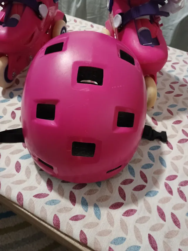 Patins infantis Oxelo rosa e roxo