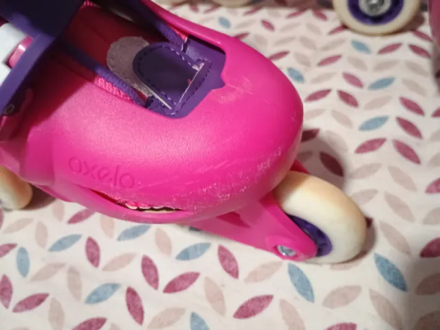 Patins infantis Oxelo rosa e roxo