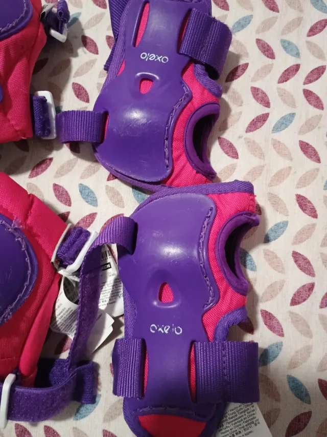 Patins infantis Oxelo rosa e roxo