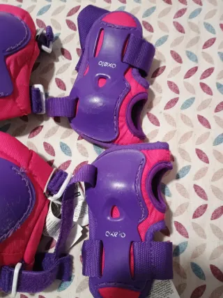 Patines infantiles Oxelo rosas y morados