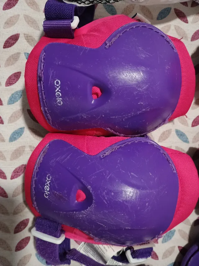 Patins infantis Oxelo rosa e roxo