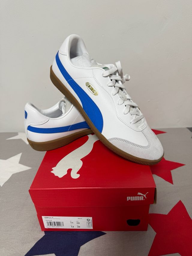 Puma King 21 Talla 46 Azul Blanco
