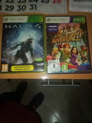 Juegos Xbox 360 Halo 4 y Kinect Adventures