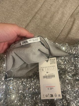 Body lentejuelas Zara Talla S