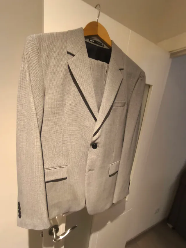 Traje Zara Chaqueta Gris Talla 46