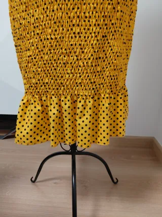 Vestido Kling amarillo lunares talla L