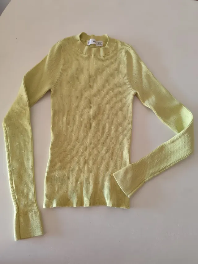 Camiseta Mango verde lima talla XS