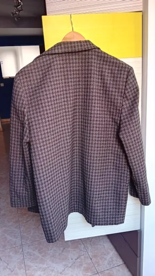 Blazer chaqueta vintage cuadros marrón y negro