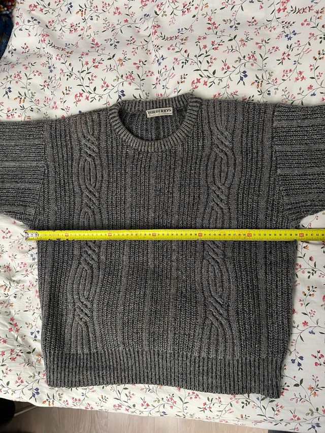 Jersey Burberry Gris Punto Trenzado