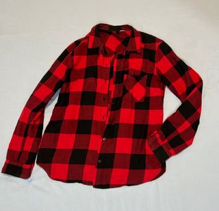 Camisa cuadros roja y negra