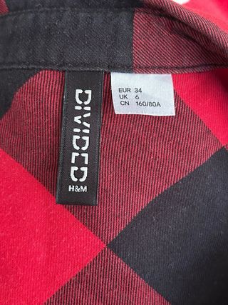 Camisa cuadros roja y negra