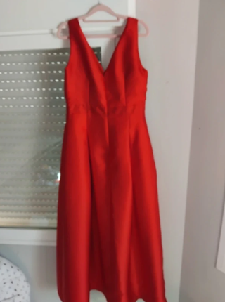 Vestido Fiesta Rojo Talla 42 El Corte Inglés