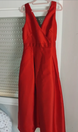 Vestido Fiesta Rojo Talla 42 El Corte Inglés
