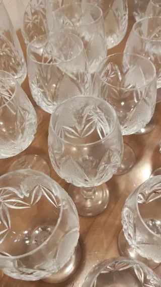 Servizio bicchieri cristallo con brocca