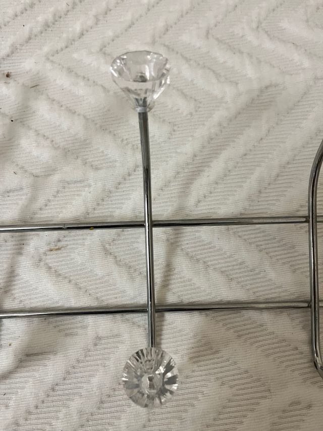 Colgador de puerta con 5 ganchos de cristal