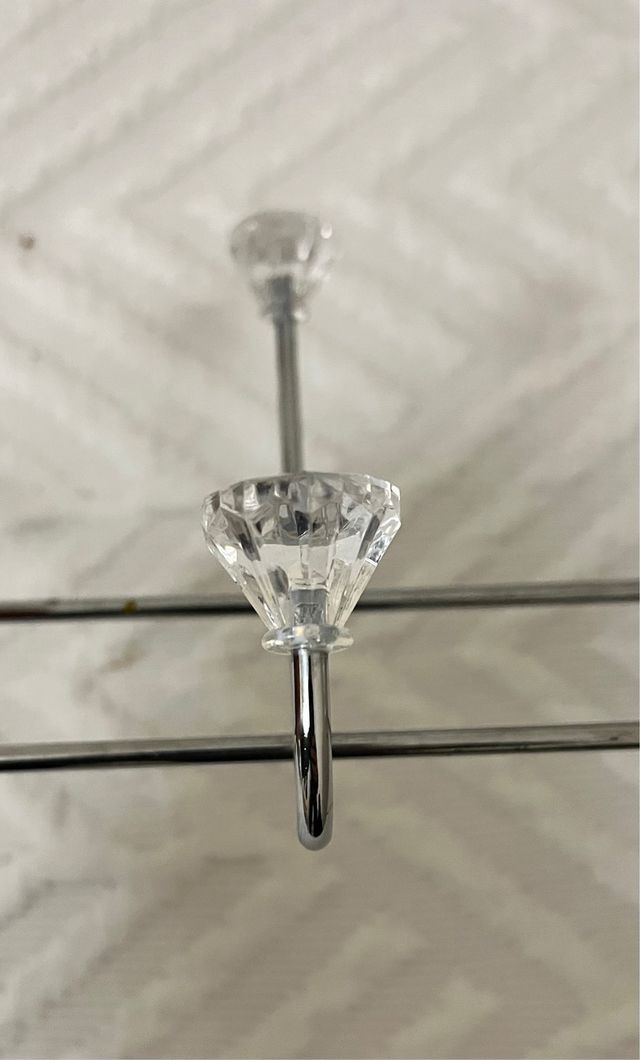 Colgador de puerta con 5 ganchos de cristal