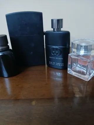 Bottigliette vuote profumi Gucci, D&G, Rocco Baroc