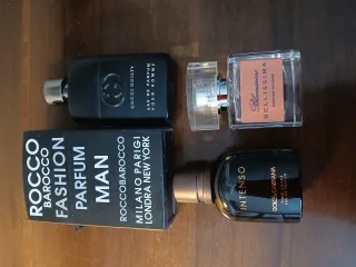 Bottigliette vuote profumi Gucci, D&G, Rocco Baroc