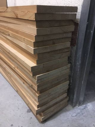 Tablones de pino 80x20x2 cm - 25 unidades