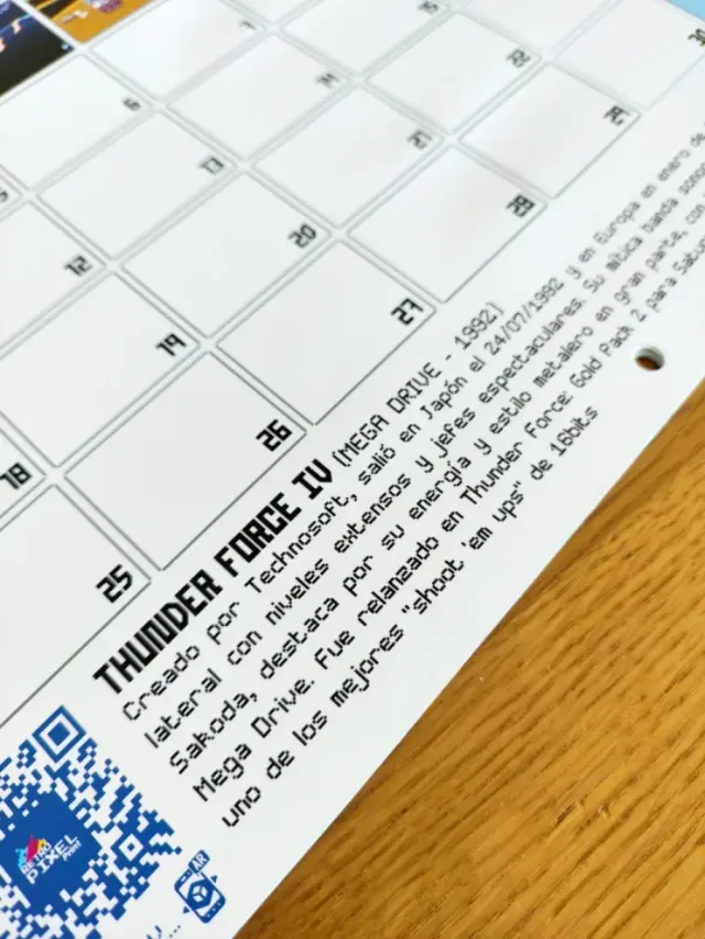 3 unid. Calendário PIXELS4 2026