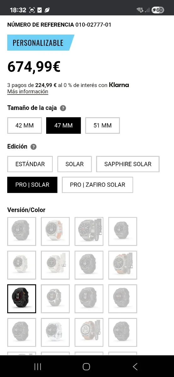 Garmin Fenix 7 Pro Solar Edition Gris