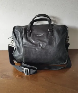 Borsa lavoro AG Spalding & Bros pelle nera