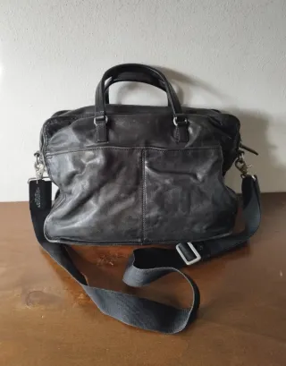Borsa lavoro AG Spalding & Bros pelle nera