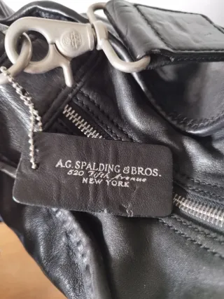 Borsa lavoro AG Spalding & Bros pelle nera