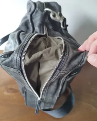 Borsa lavoro AG Spalding & Bros pelle nera