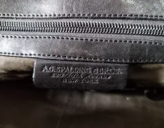 Borsa lavoro AG Spalding & Bros pelle nera